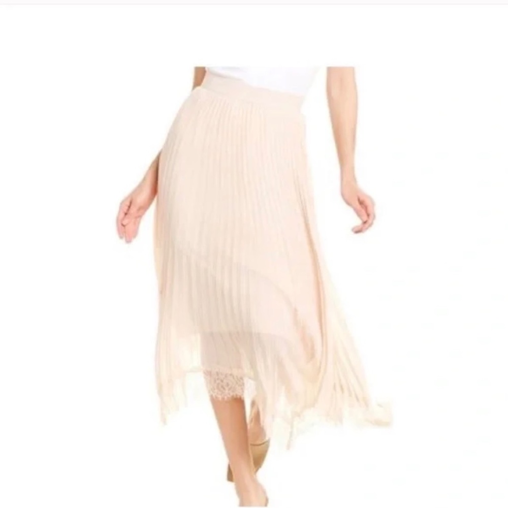 The Kooples accordion skirt with lace trim